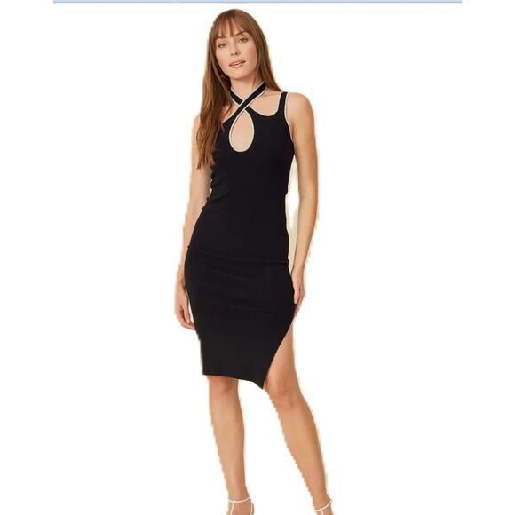 One Grey Day Los Angeles Dresses & Skirts - Revolve Black Dress One Grey Day With Twist Halter Neck